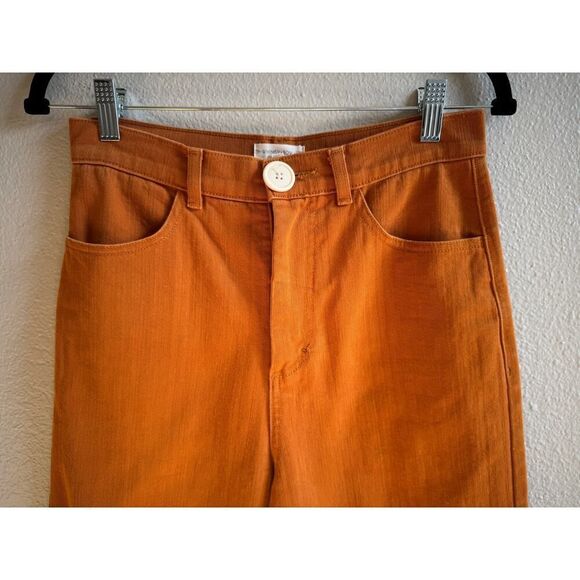 Whimsy & Row Sz 28 Wide Leg Organic Cotton Flora Pant Burnt Orange GUC - Picture 3 of 6